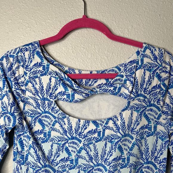 Lilly Pulitzer Bay Dress In Whisper Blue One Of A Kind Engineered Dress Sz XS - Picture 2 of 4